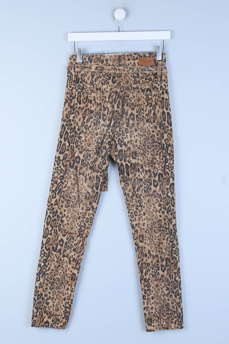 Belted Leopard Print Jeans