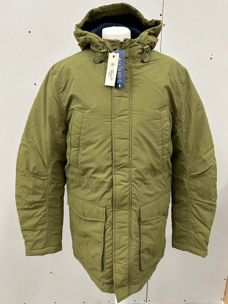 Men’s Olive Hooded Puffer Coat