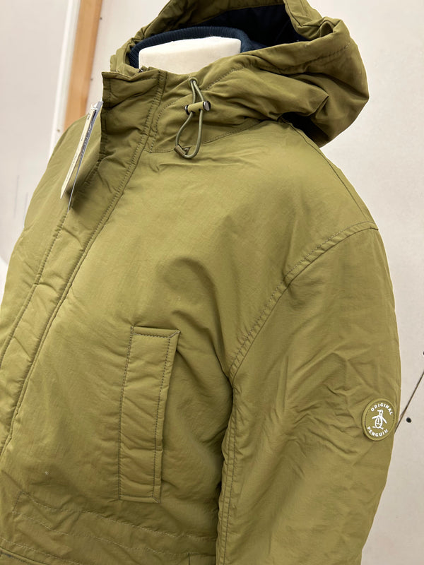 Men’s Olive Hooded Puffer Coat