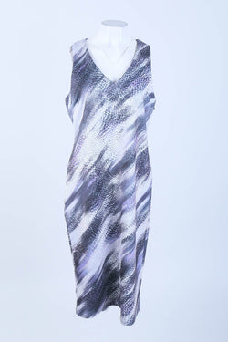 Grey Tall Printed Business Dress