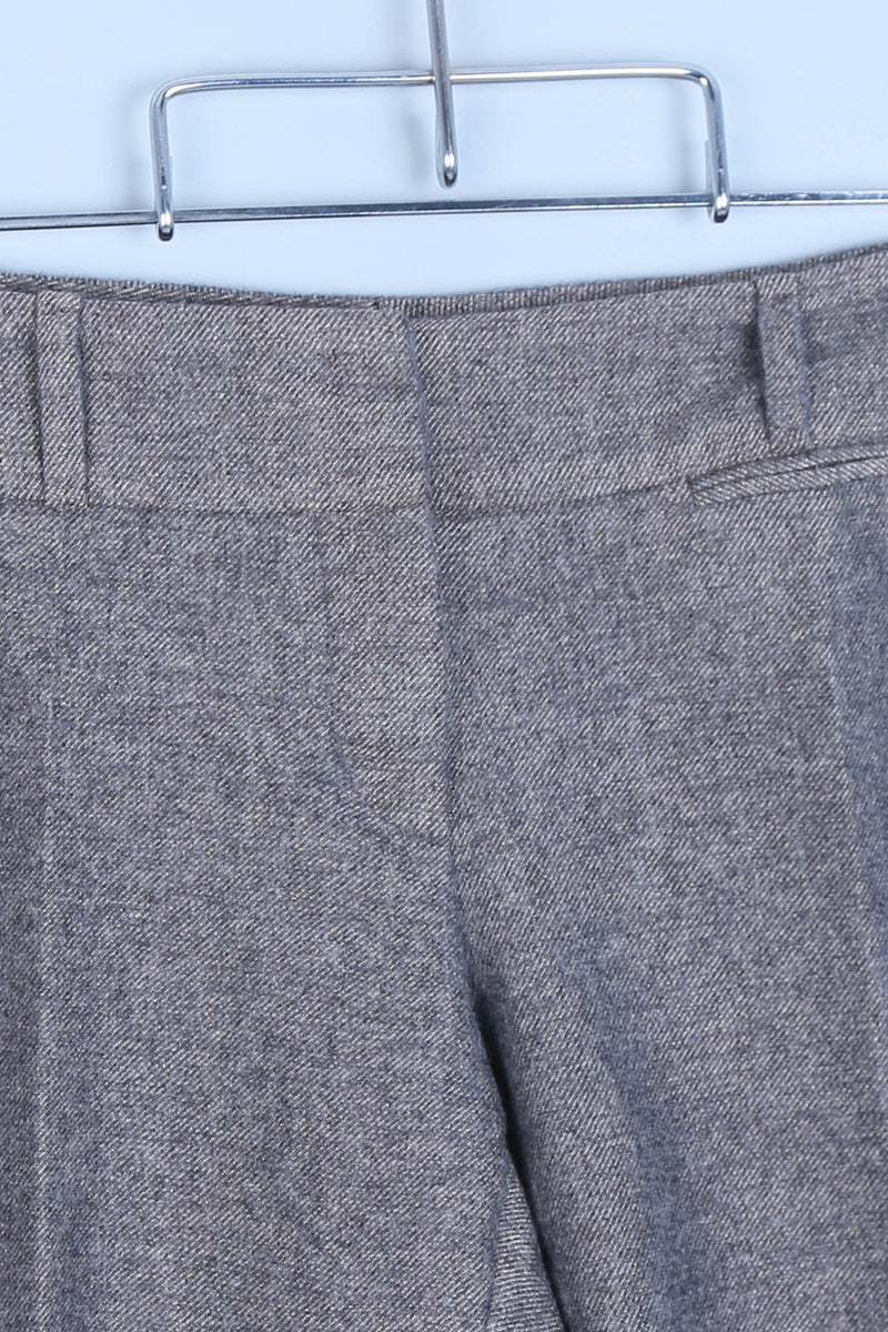 Grey Wool Blend Tailored Trousers