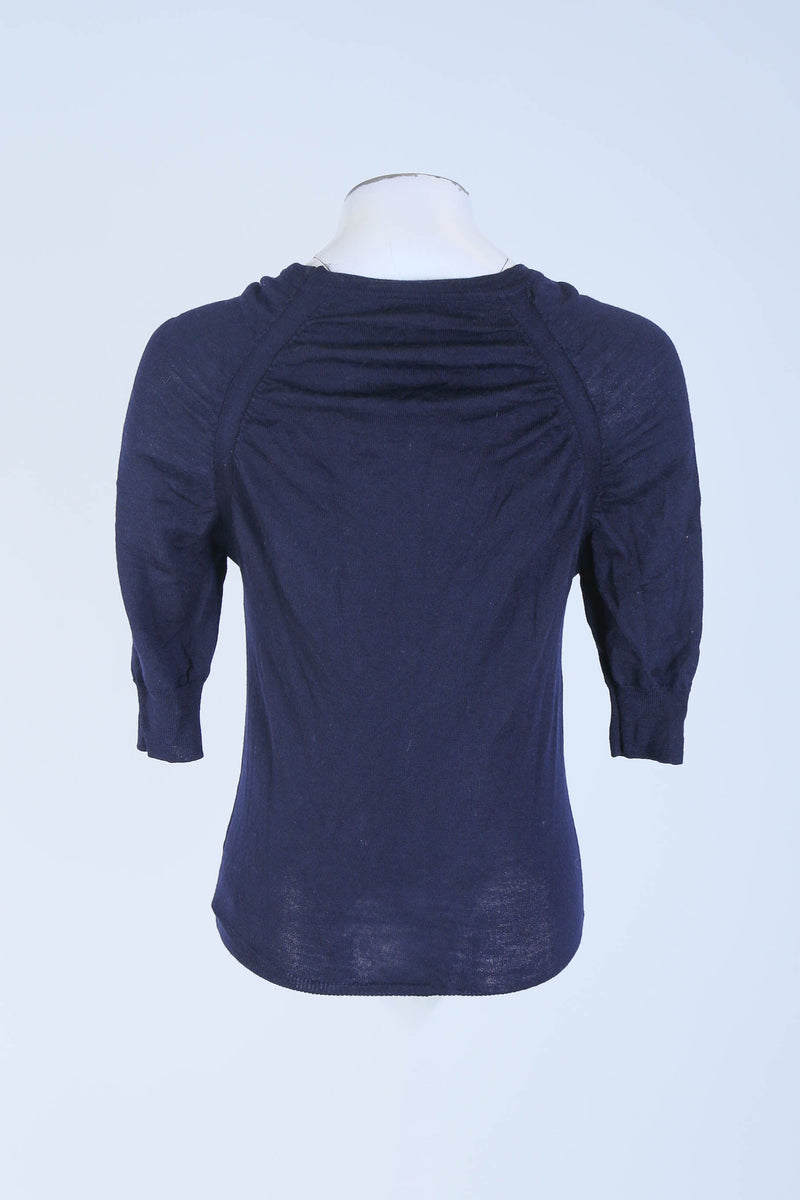 Navy Knitted Top