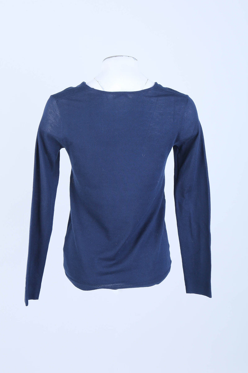 Navy Long Sleeve Knitted  Jumper