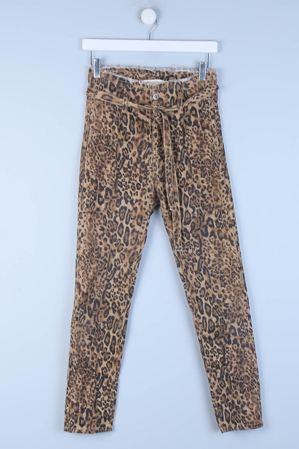 Belted Leopard Print Jeans