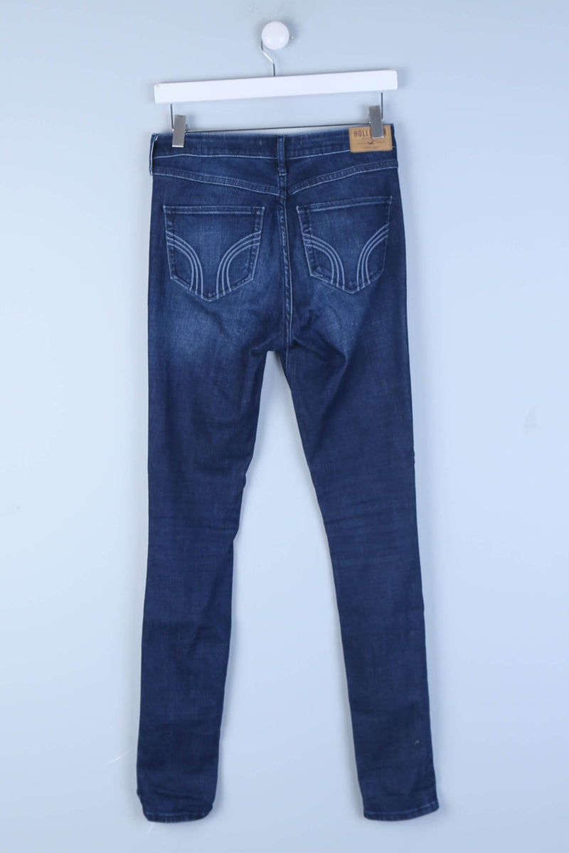 Distressed Skinny Jeans With Button Front W26 L31