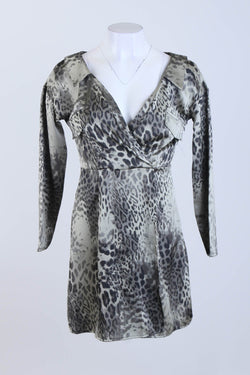 Blazer Utility Pocket Leopard Dress