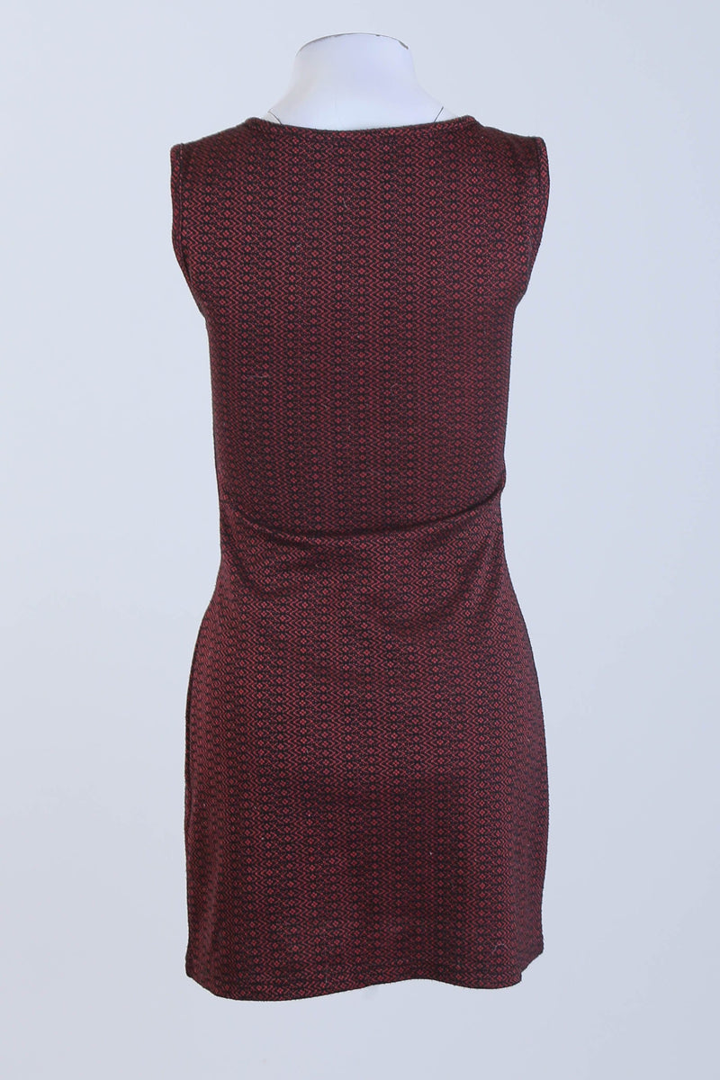 Fitted Dress With Frill Detail Neck Line