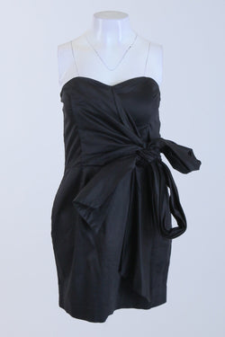 Strapless Boned Mini Dress Bow with Tie Detail